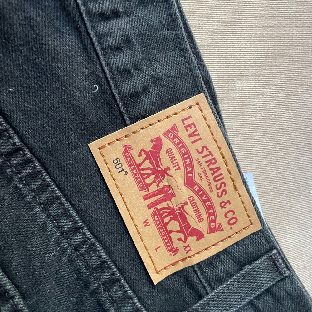 Levi’s high rise black shorts 33
